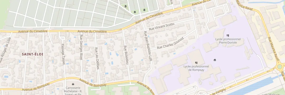 Plan du 12 Rue Lulli à La Rochelle