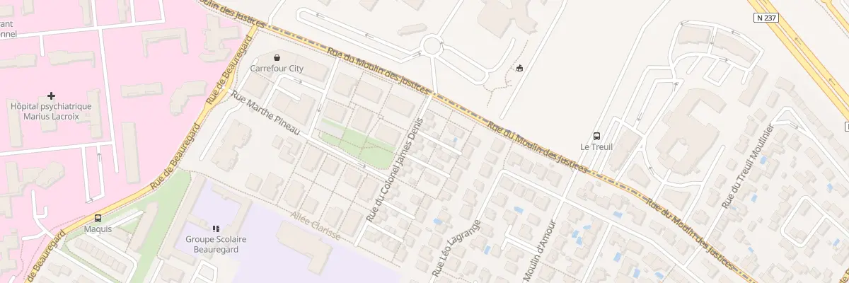 Plan du 8A Rue du Colonel James Denis à La Rochelle