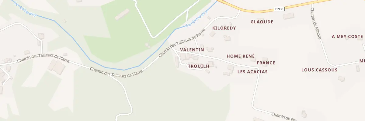 Plan du 60 Che de France à Bidache