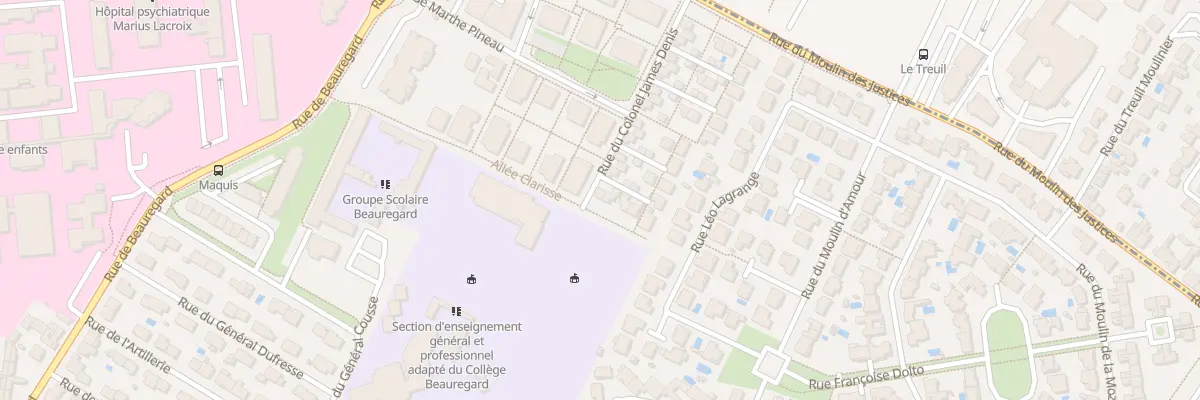 Plan du 2H Rue du Colonel James Denis à La Rochelle