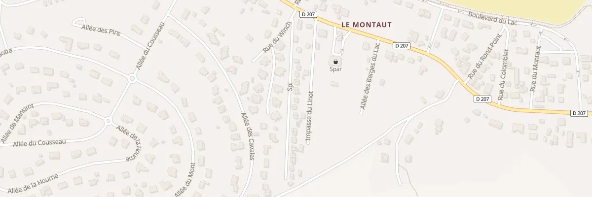 Plan du 1444 Le Montaut Est à Carcans
