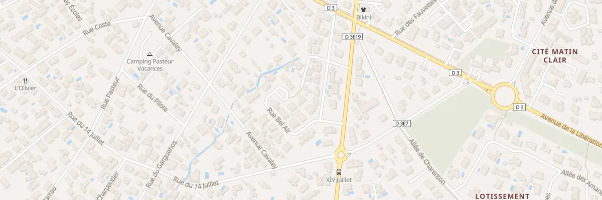 Plan du 14 Rue Bel Air à Arès