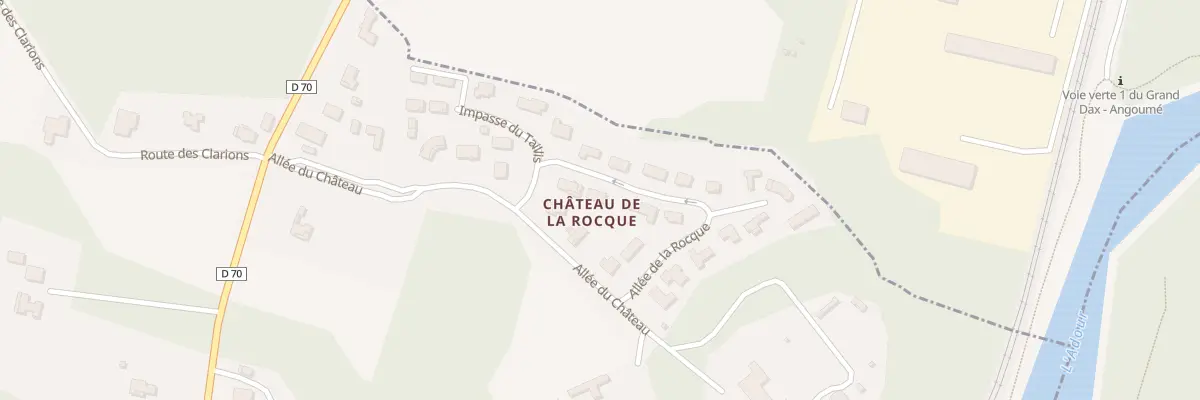 Plan du 90 All de la Rocque à Rivière-Saas-et-Gourby