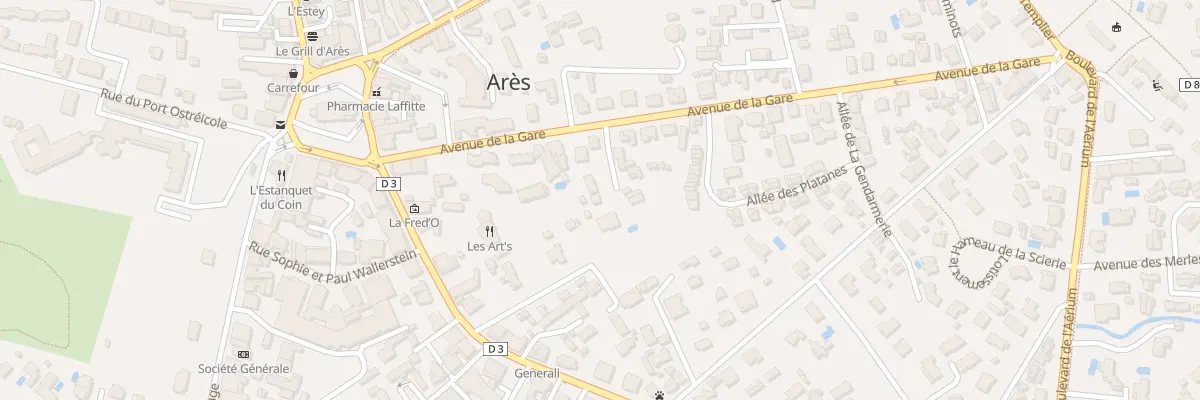 Plan du 14 Av de la Gare à Arès