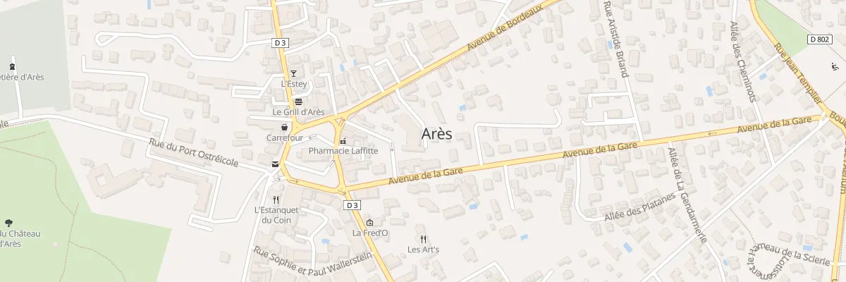 Plan du 8 Av de Bordeaux à Arès