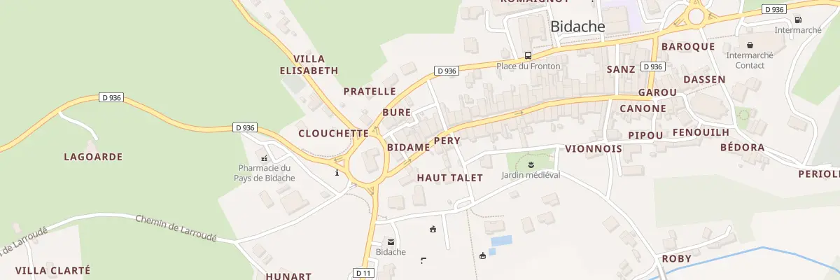 Plan du 7 Rue Saint-Jacques à Bidache