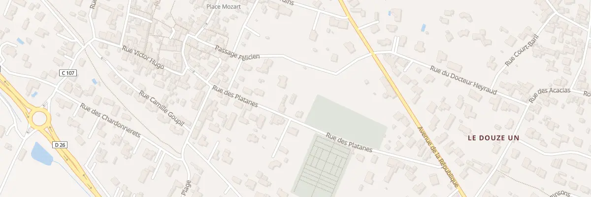 Plan du 18 Rue des Platanes à Bourcefranc-le-Chapus