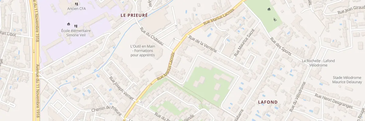Plan du 92 Rue Marius Lacroix à La Rochelle