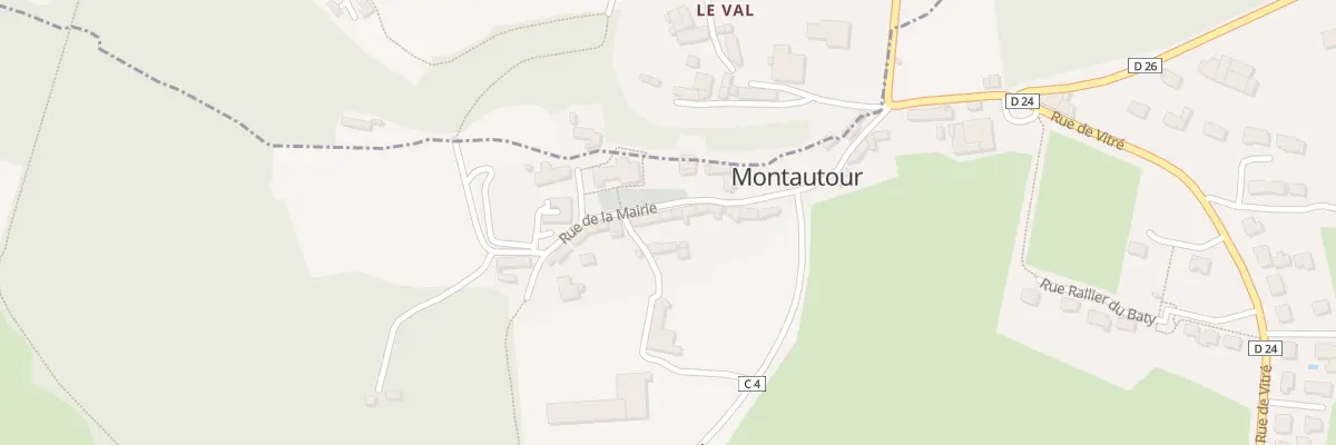 Plan du 20 Rue de la Mairie à Montautour