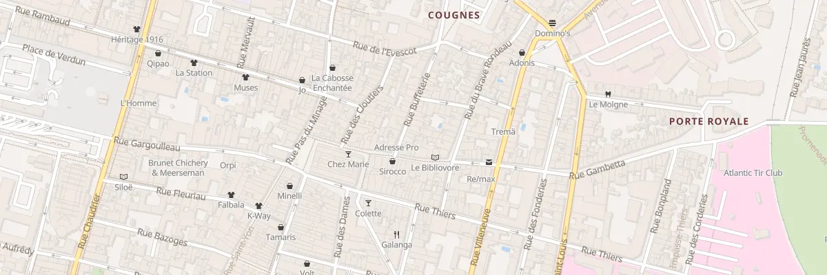 Plan du 8 Rue Buffeterie à La Rochelle