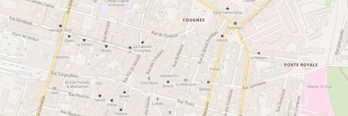 Plan du 11 Rue Buffeterie à La Rochelle