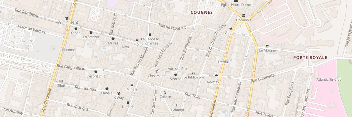 Plan du 3 Rue Buffeterie à La Rochelle