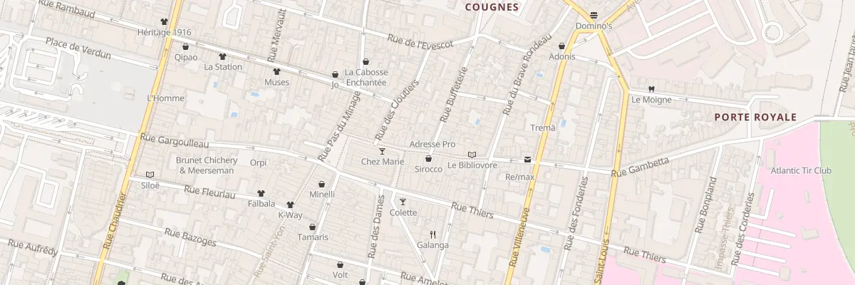 Plan du 1 Rue Buffeterie à La Rochelle
