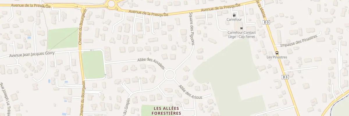 Plan du 1 All des Rouptes à Lège-Cap-Ferret
