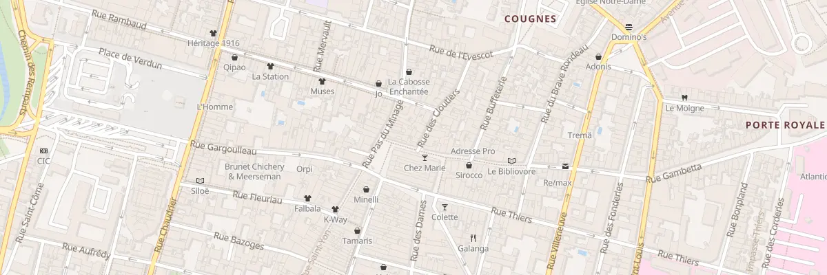 Plan du 1 Rue des Cloutiers à La Rochelle