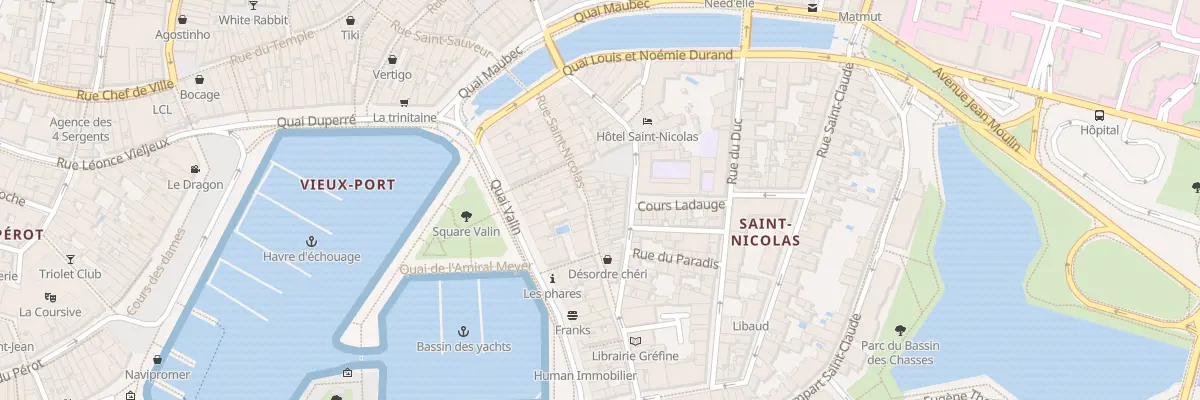 Plan du 25 Rue Saint Nicolas à La Rochelle