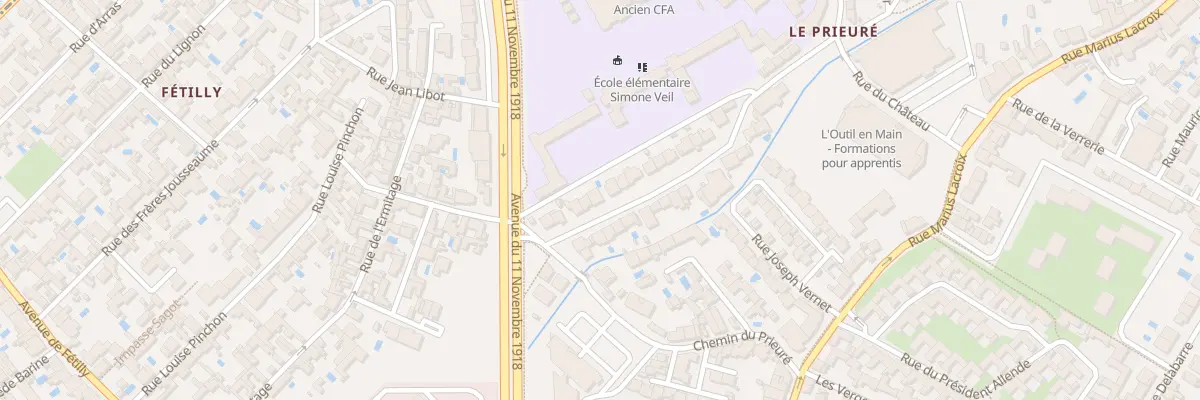 Plan du 9 Rue du Cdt l’Herminier à La Rochelle