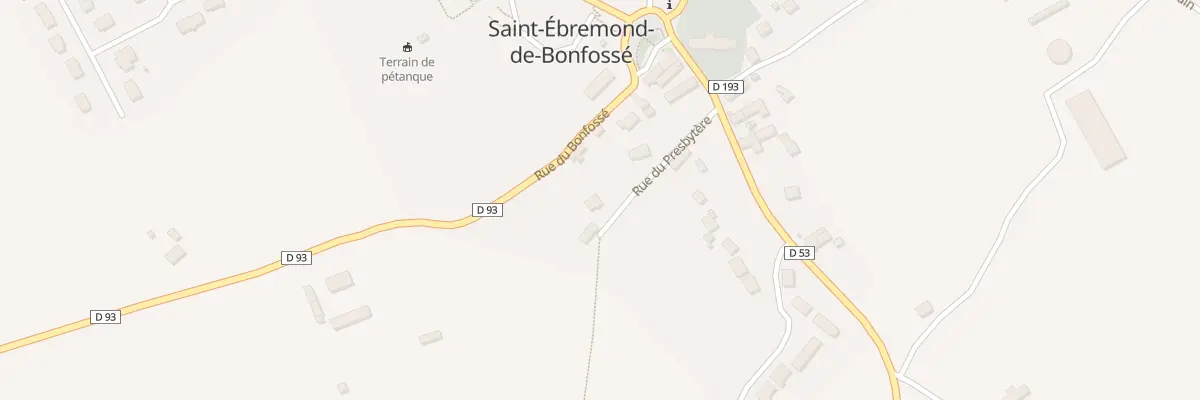 Plan du 92 Rue du Presbytere -St Ebremond à Canisy