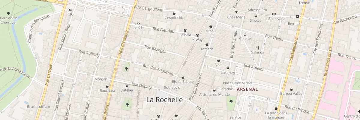Plan du 1 Rue Bazoges à La Rochelle