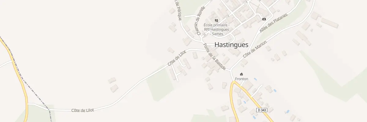 Plan du 89 Côte de Lilot à Hastingues