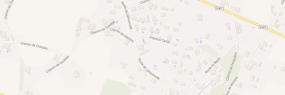 Plan du 586 Rte de Lahourcade à Orthevielle