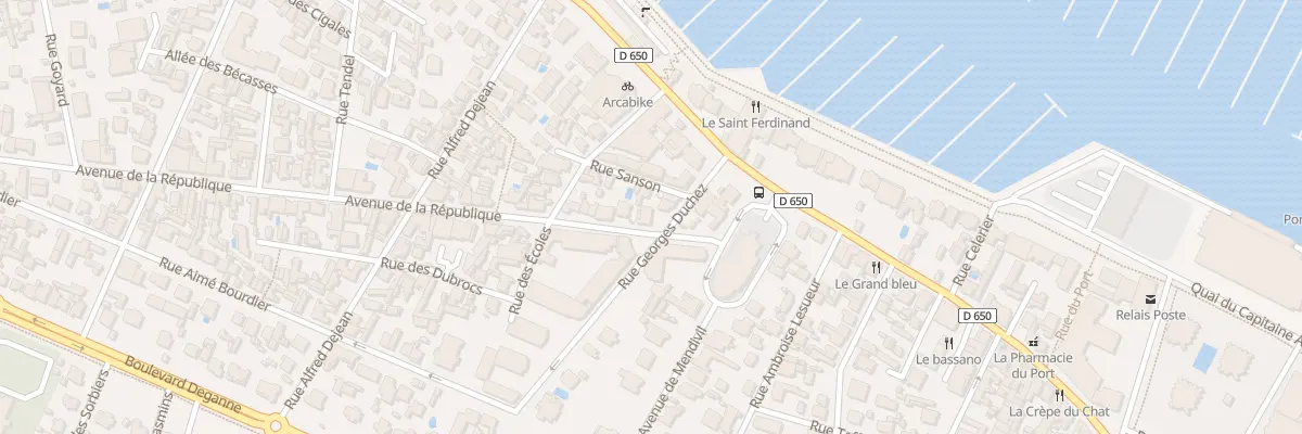 Plan du 9 Rue Georges Duchez à Arcachon