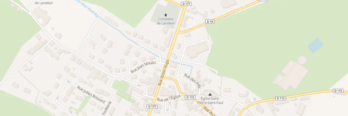 Plan du 18 Av Victor Hugo à Landéan