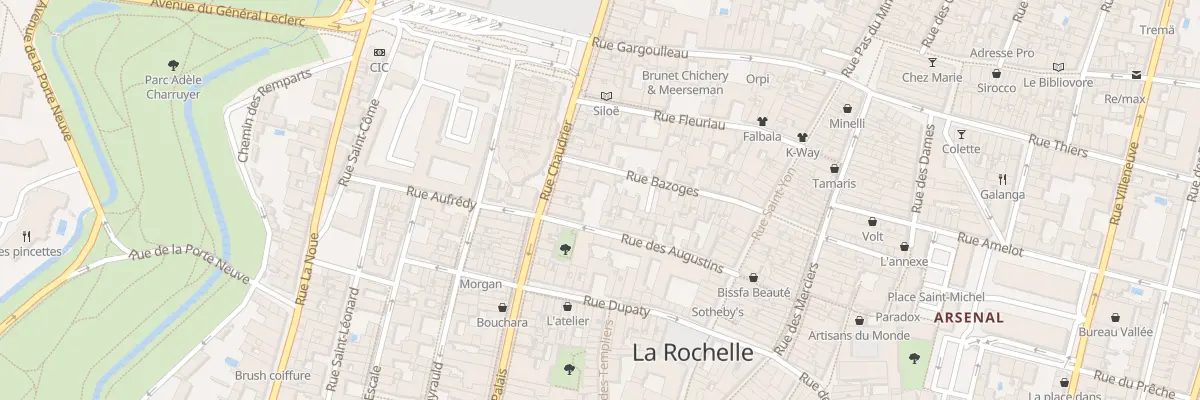 Plan du 21 Rue Bazoges à La Rochelle