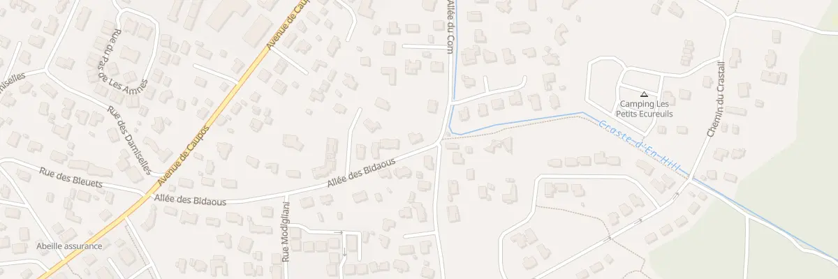 Plan du 345 All des Bidaous à Biscarrosse