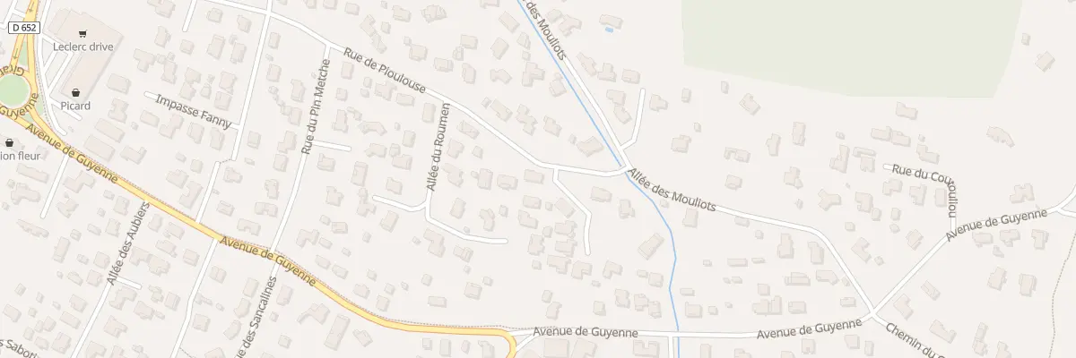 Plan du 386 Rue de Pioulouse à Biscarrosse