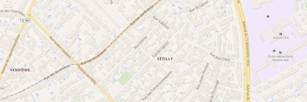 Plan du 25 Rue du Lignon à La Rochelle