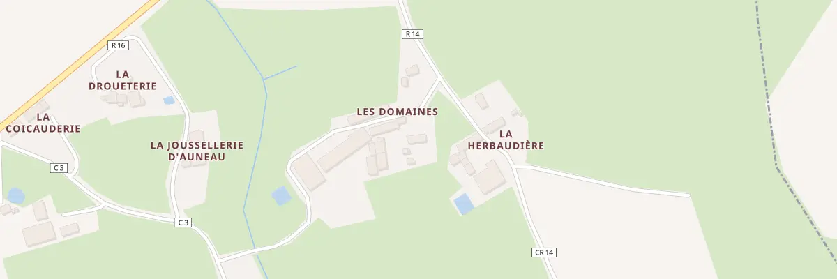 Plan du 9001 Les Domaines à Pouillé-les-Côteaux