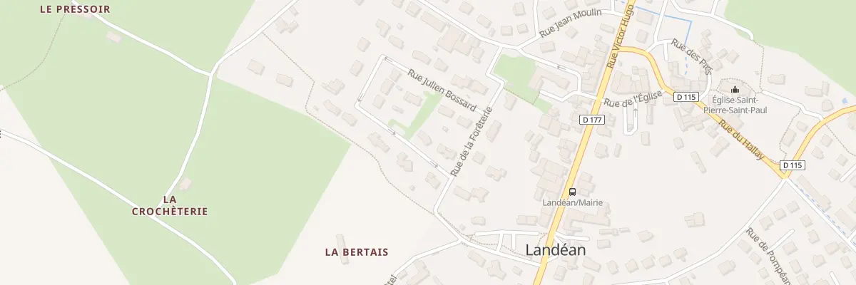Plan du 13 Rue Julien Bossard à Landéan