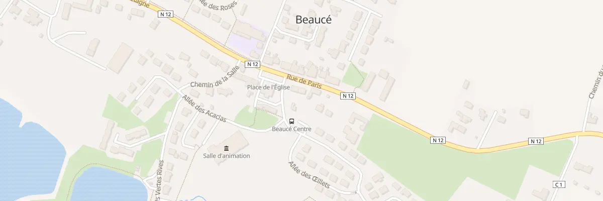 Plan du 6 Rue de Paris à Beaucé
