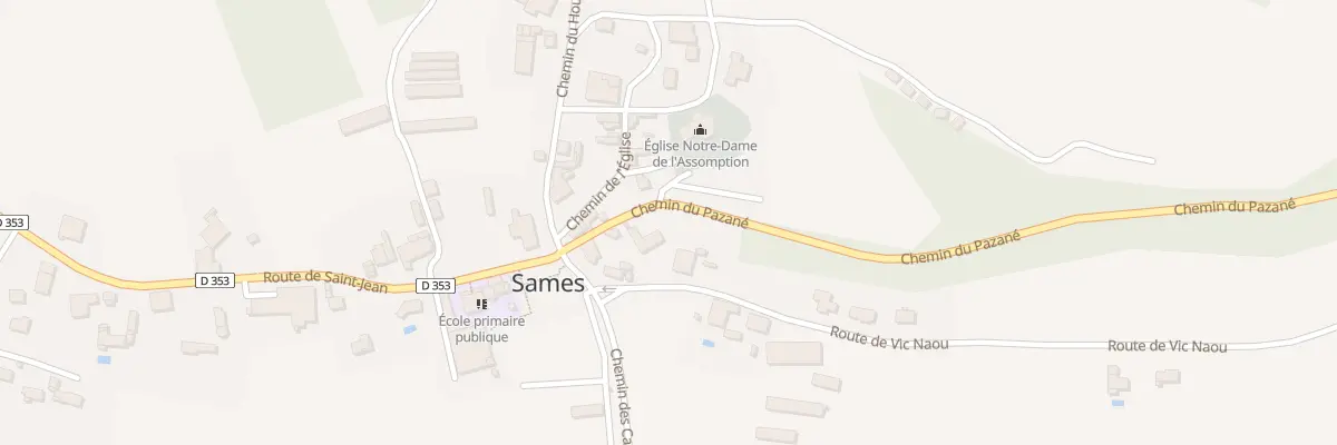 Plan du 90 Che du Pazané à Sames