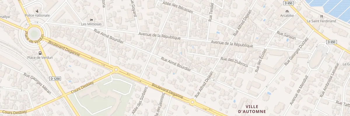 Plan du 45 Rue Aimé Bourdier à Arcachon