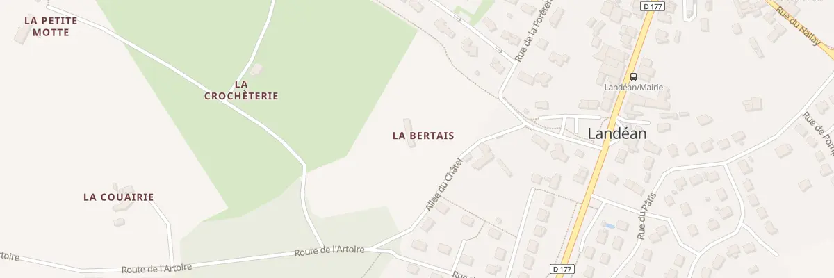 Plan du 5001 La Bertais à Landéan