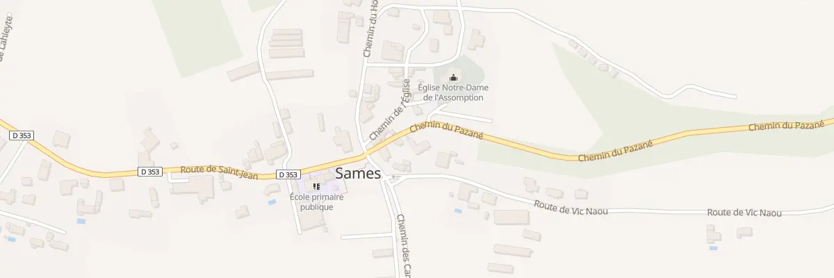Plan du 60 Che du Pazané à Sames