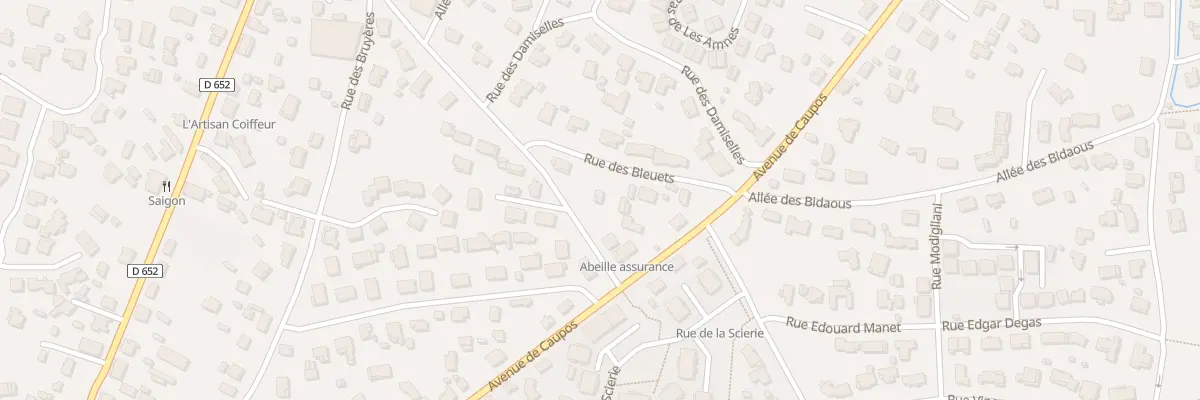 Plan du 245 All des Mourriques à Biscarrosse