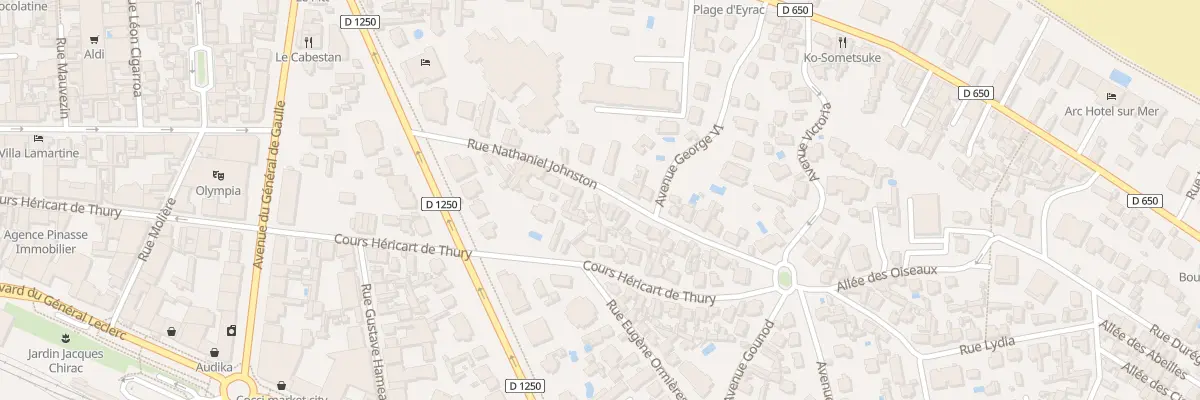 Plan du 26 Rue Nathaniel Johnston à Arcachon