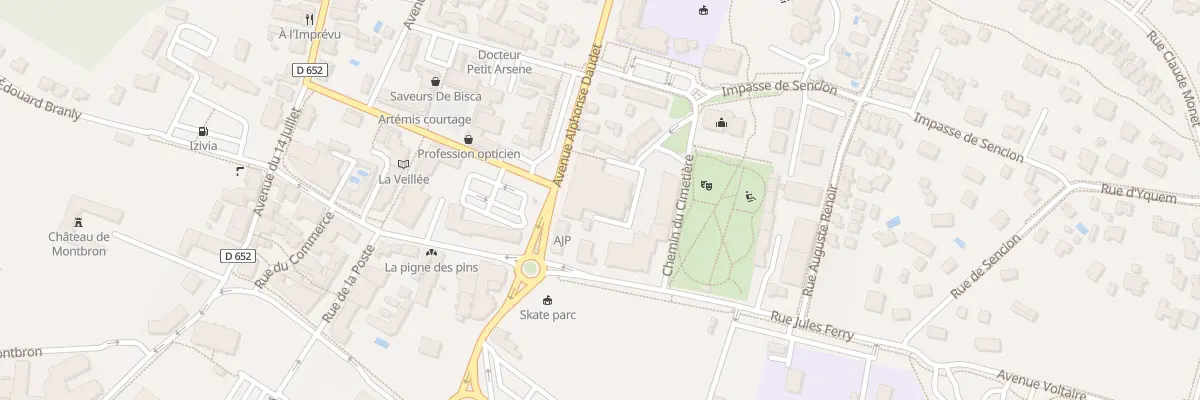 Plan du 246 Av Alphonse Daudet à Biscarrosse
