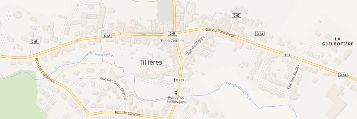 Plan du 16 Rue de la Poste (Tillieres) à Sèvremoine