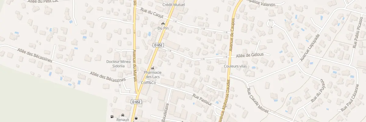 Plan du 84 Rue du Fer à Cheval à Biscarrosse