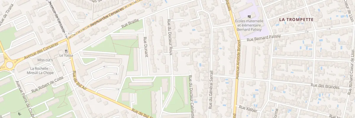 Plan du 6 Rue Docteur Roux à La Rochelle
