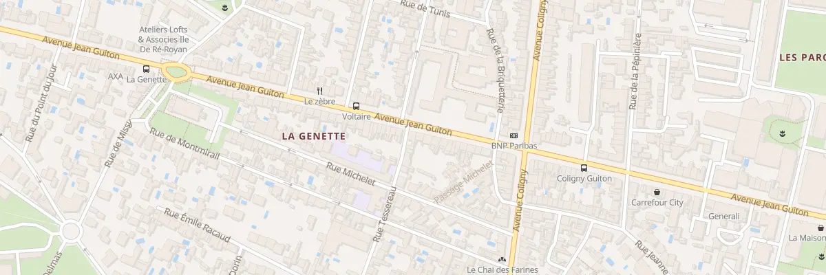 Plan du 1 Rue Tessereau à La Rochelle