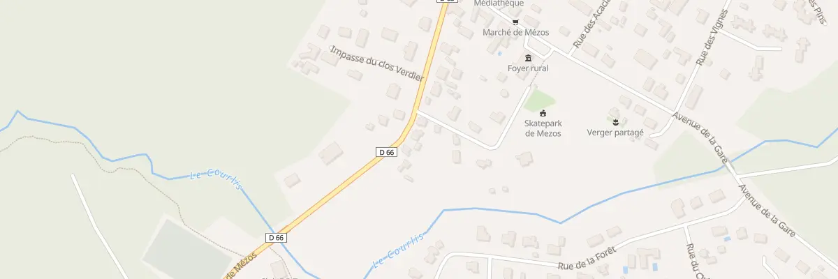 Plan du 96 Le Bourg à Mézos