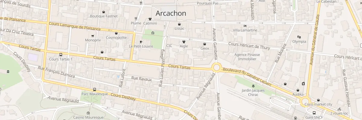 Plan du 9 Crs Tartas à Arcachon