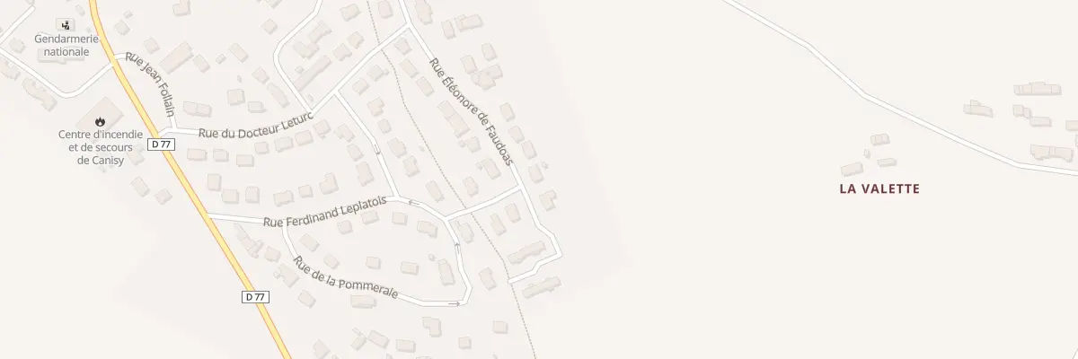 Plan du 17 Rue Eleonore de Faudoas à Canisy