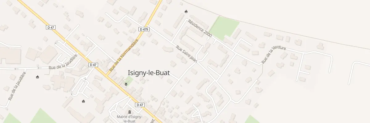 Plan du 10 Rue St Jean - Isigny Le Buat à Isigny-le-Buat