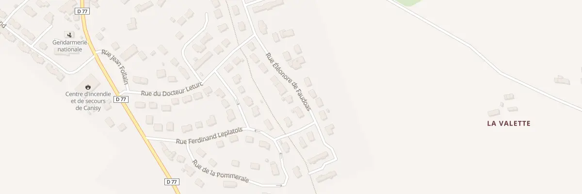 Plan du 22 Rue Eleonore de Faudoas à Canisy
